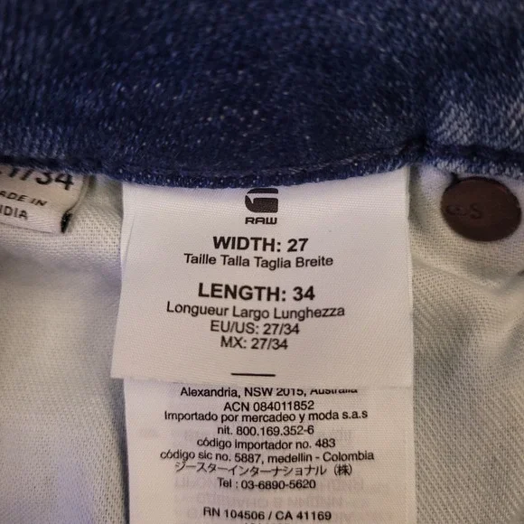 NWT G Star Raw Lhana Skinny Ankle 28x29 Aged Indigo Mid Rise Stretch Raw Hem - Picture 11 of 16